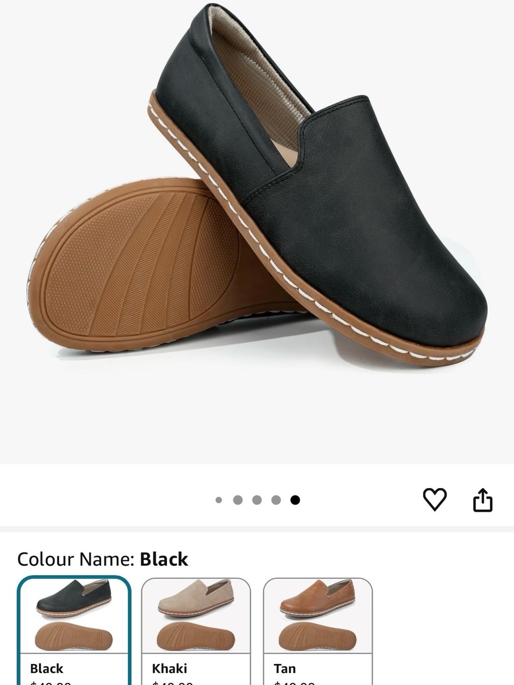 Black Slip-On Women's Loafers for Everyday Comfort - Picture 6 of 9